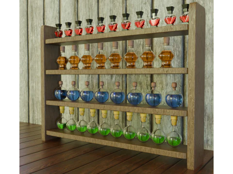 Set Ramuan Empat Kali Lipat Model 3D