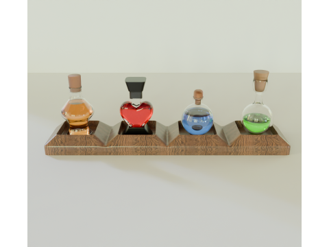 Quadruple Elixir Set 3D 模型