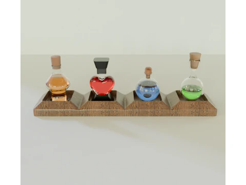 Set Ramuan Empat Kali Lipat Model 3D