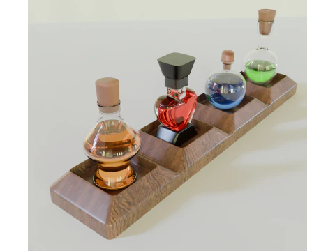 Set Ramuan Empat Kali Lipat Model 3D