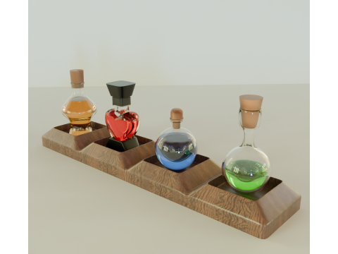 Quadruple Elixir Set 3D 模型