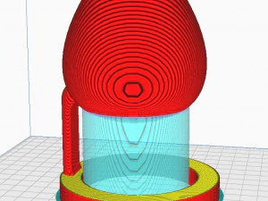 Schwimmender Weinglasbecher 3D Druckmodell