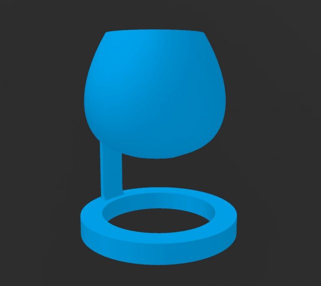 Floating Wineglass Cup 3D Принт Модель .c4d .max .obj .3ds .fbx .stl .blend 