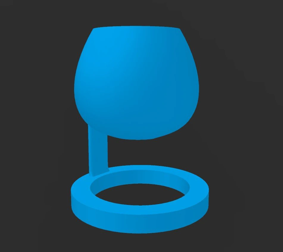 Schwimmender Weinglasbecher 3D Druckmodell .c4d .max .obj .3ds .fbx .stl .blend 