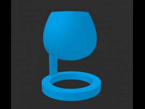 Floating Wineglass Cup 3D Print Model