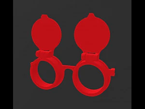 Round Frame Sunglasses Shades 3D Model