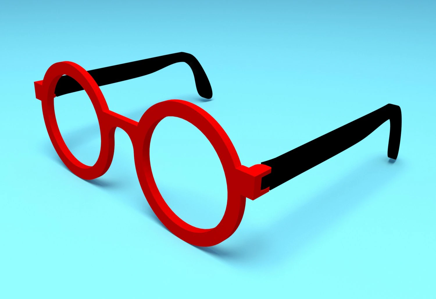 Round Frame Sunglasses Shades 3D Model .c4d .max .obj .3ds .fbx .stl .blend 