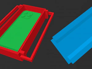 Caja de almacenamiento para tel&eacute;fono inteligente Estuche resistente insignia de Android Modelo de impresión 3D