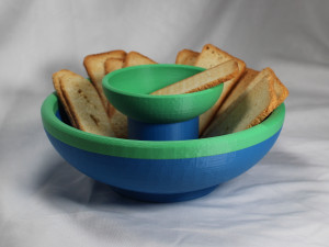 Potato Chip Party Cracker Dipping Bowl Dip Modelo de impresión 3D