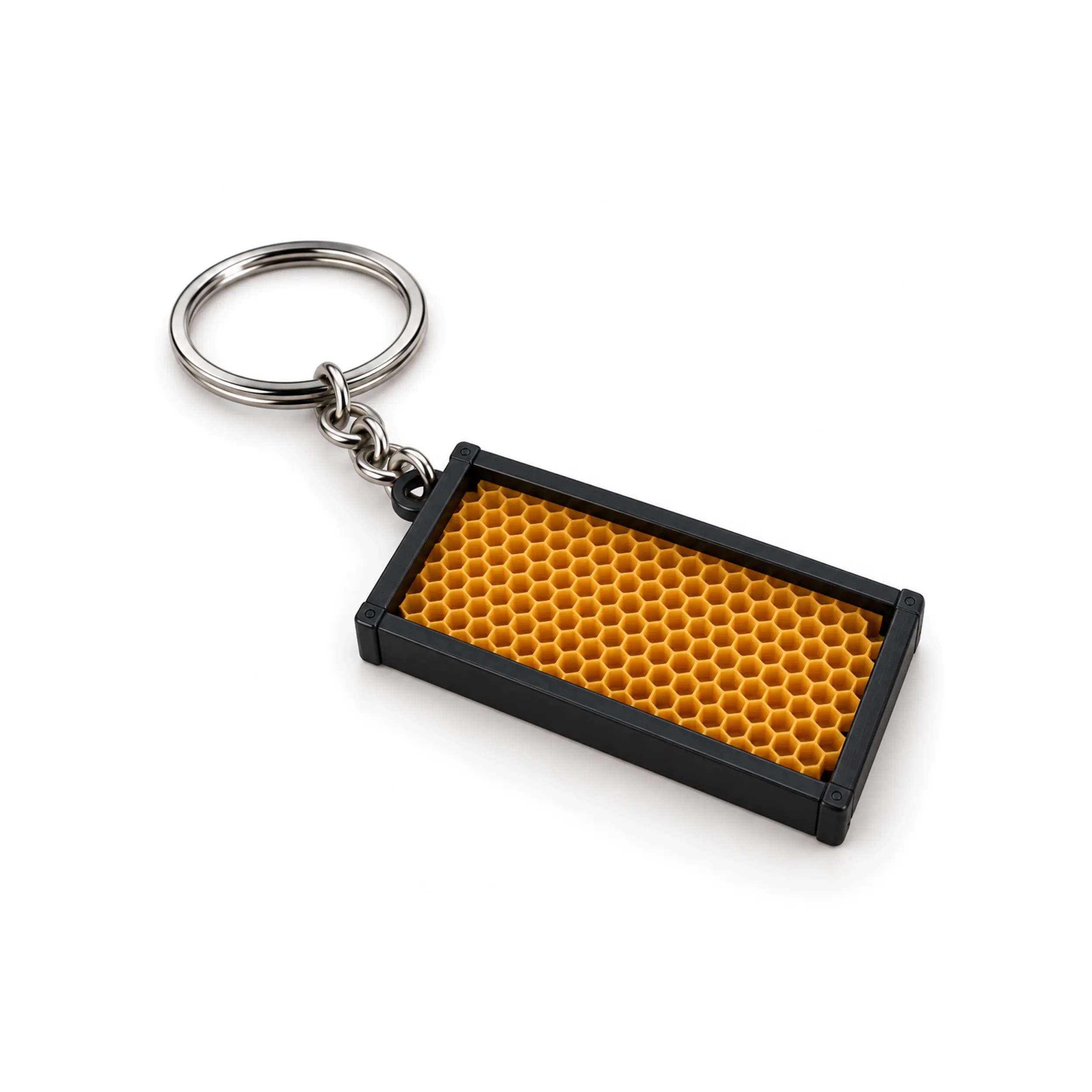 Honey Bees Honeycomb Tray Keychain 3D Print Model .c4d .max .obj .3ds .fbx .stl .blend