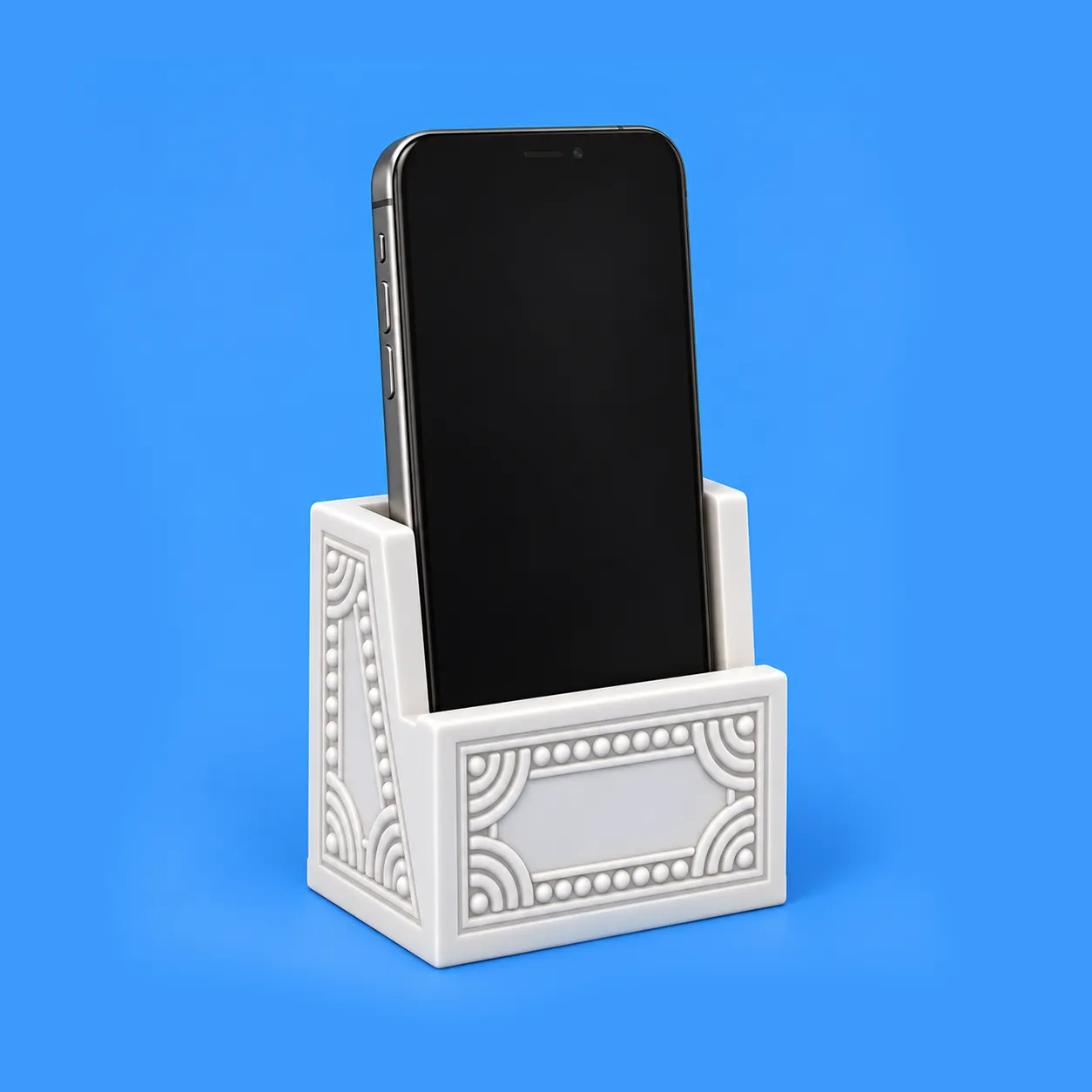 Decorative Smartphone Holder Ornate Collection 3D Print Model .c4d .max .obj .3ds .fbx .stl .blend 