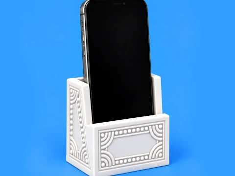 Decorative Smartphone Holder Ornate Collection 3D Print Model