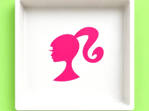 Barbie Logo Female Tray Organizer Modèles 3D en vedette