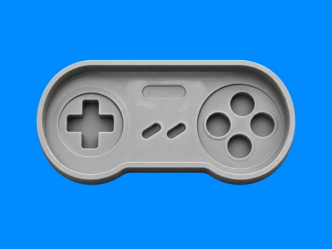 Super Nintendo Controller Tray Art Gamer Organizer 3D Druckmodell