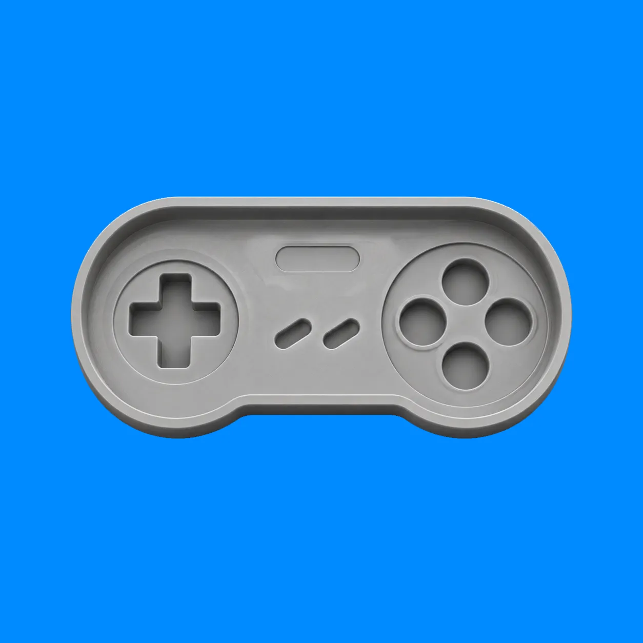 Super Nintendo Controller Tray Art Gamer Organizer 3D Print Model .c4d .max .obj .3ds .fbx .stl .blend 