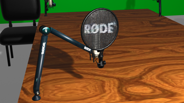 Podcast table 3D Модель .c4d .max .obj .3ds .fbx .stl .blend 