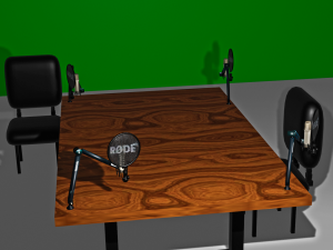Podcast table 3D Модель
