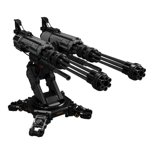 Turret 3D Modell .c4d .max .obj .3ds .fbx .stl .blend 