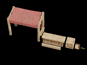 Medieval Market Stall 3D Model