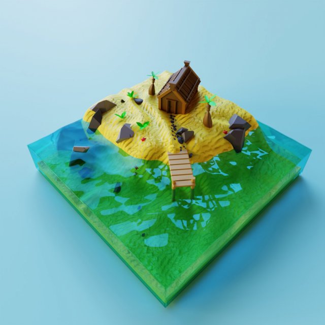 Lucky Island 3D मॉडल .c4d .max .obj .3ds .fbx .stl .blend 