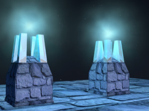 Torre de piedra de cristal 3D Модель