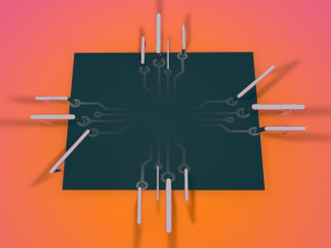 Placa Microchip 3D Model