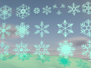 Copos de Nieve - Snowflakes Free 3D Model