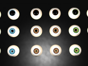 Ojos azul cafe y verde 3D Model