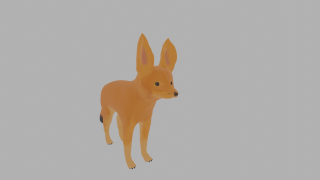 Fox Fennec 3D 模型 .c4d .max .obj .3ds .fbx .stl .blend 