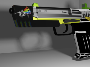 USP weapon skin 3Dモデル