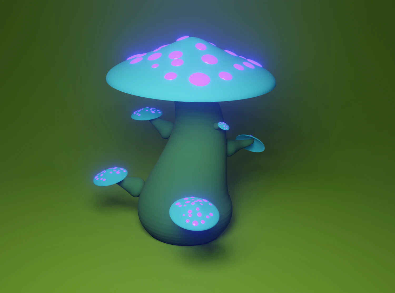 Nuclear mushroom 3D Model .c4d .max .obj .3ds .fbx .stl .blend 