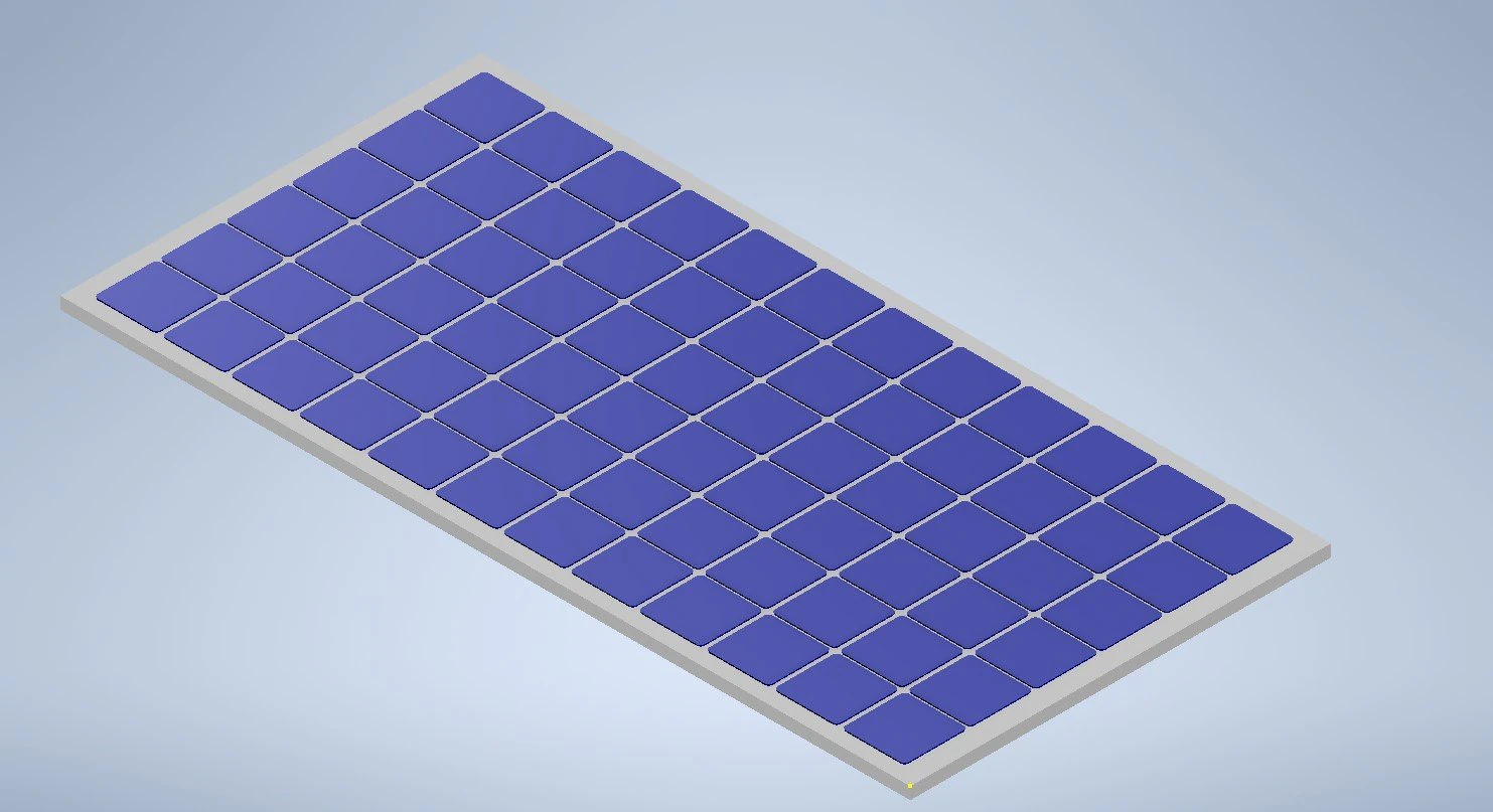 Panel PV 2094x1038x30 3D Model .c4d .max .obj .3ds .fbx .stl .blend 