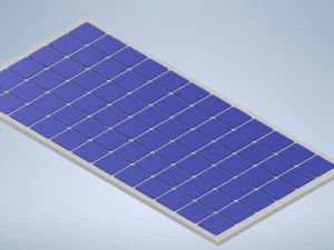Panel fotovoltaico 2094x1038x30 Modelo 3D