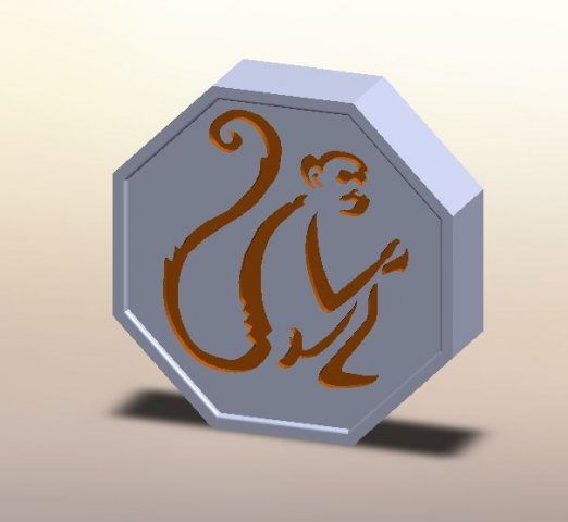 Monkey Talisman from Jackie Chan Adventures 3D-Druckmodell .c4d .max .obj .3ds .fbx .stl .blend 