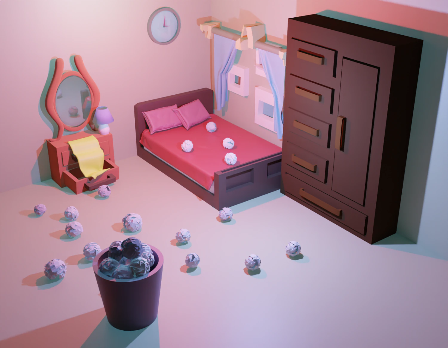 3d room 3D Model .c4d .max .obj .3ds .fbx .stl .blend 