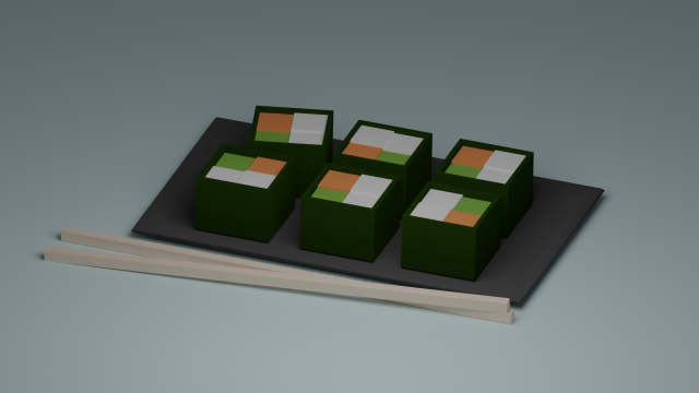 Sushi - low poly 3D Модель .c4d .max .obj .3ds .fbx .stl .blend 