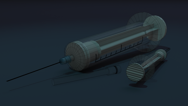 Medical syringes Low-poly Modelo 3D .c4d .max .obj .3ds .fbx .stl .blend 