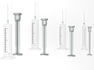 Medical syringes Low-poly 3D Model