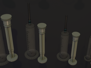 Medical syringes Low-poly Modelo 3D
