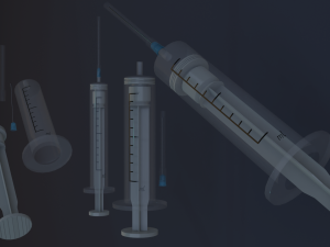 Medical syringes Low-poly Modelo 3D