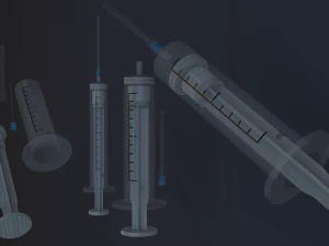 Medical syringes Low-poly 3D Model