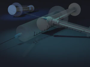 Medical syringes Low-poly 3D Model