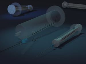 Medical syringes Low-poly Modelo 3D