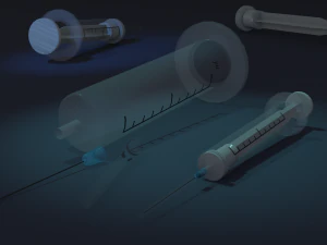 Medical syringes Low-poly 3D Model