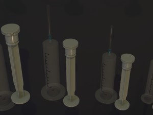 Medical syringes Low-poly Modelo 3D