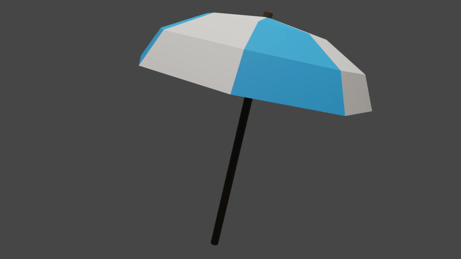 Beach umbrella 3D Model .c4d .max .obj .3ds .fbx .stl .blend 