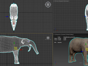 Ancient Elephant Primitive 3D Model