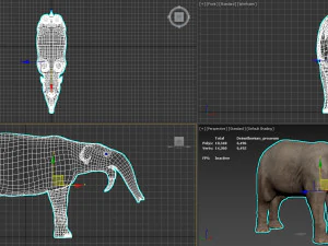 古代大象原始 3D 模型