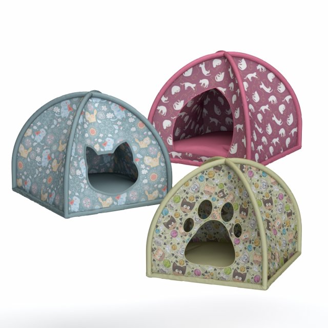 Bed-tent for animals 3D 模型 .c4d .max .obj .3ds .fbx .stl .blend 