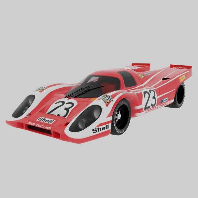 PORSCHE 917K 3D Model .c4d .max .obj .3ds .fbx .stl .blend 